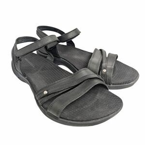 Merrell Black Leather Dahlia Strappy Comfort Sandals Womens 10